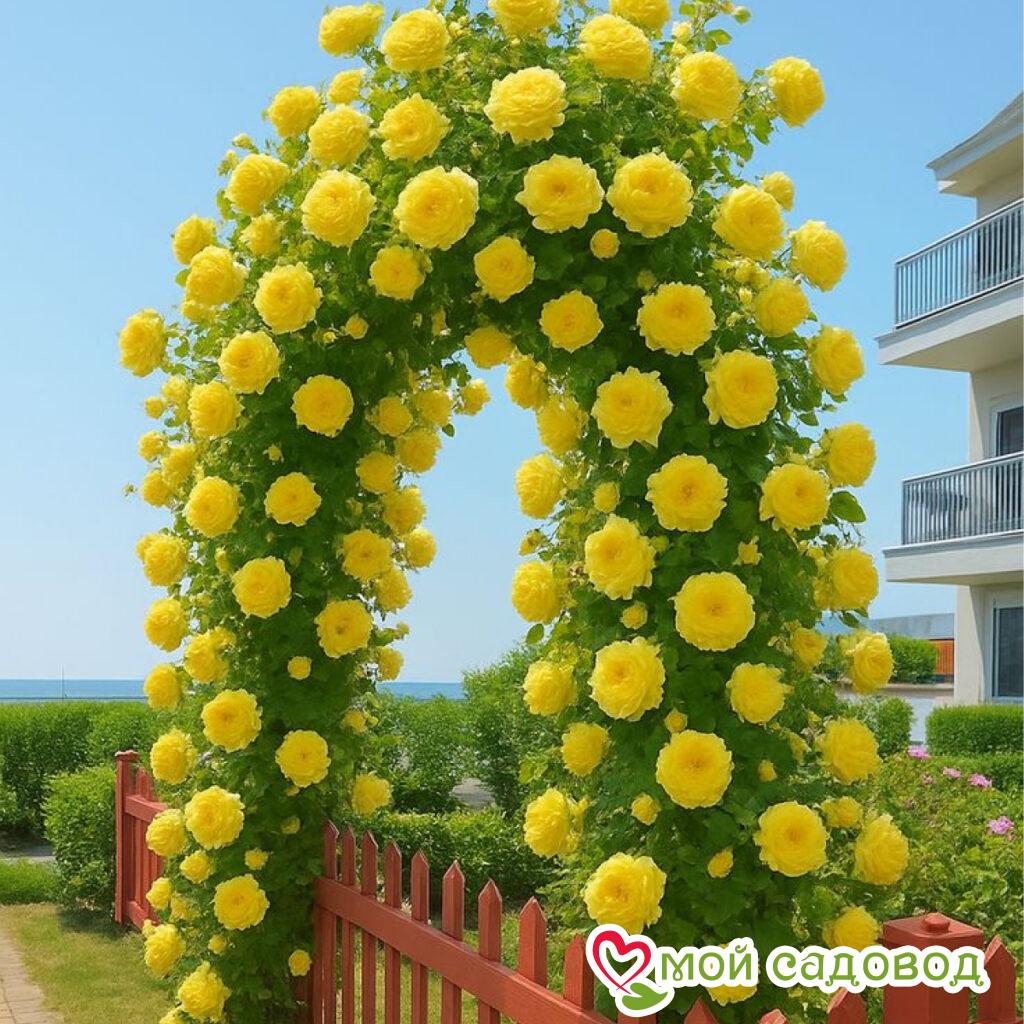 Роза Плетистая Золотая Арка
