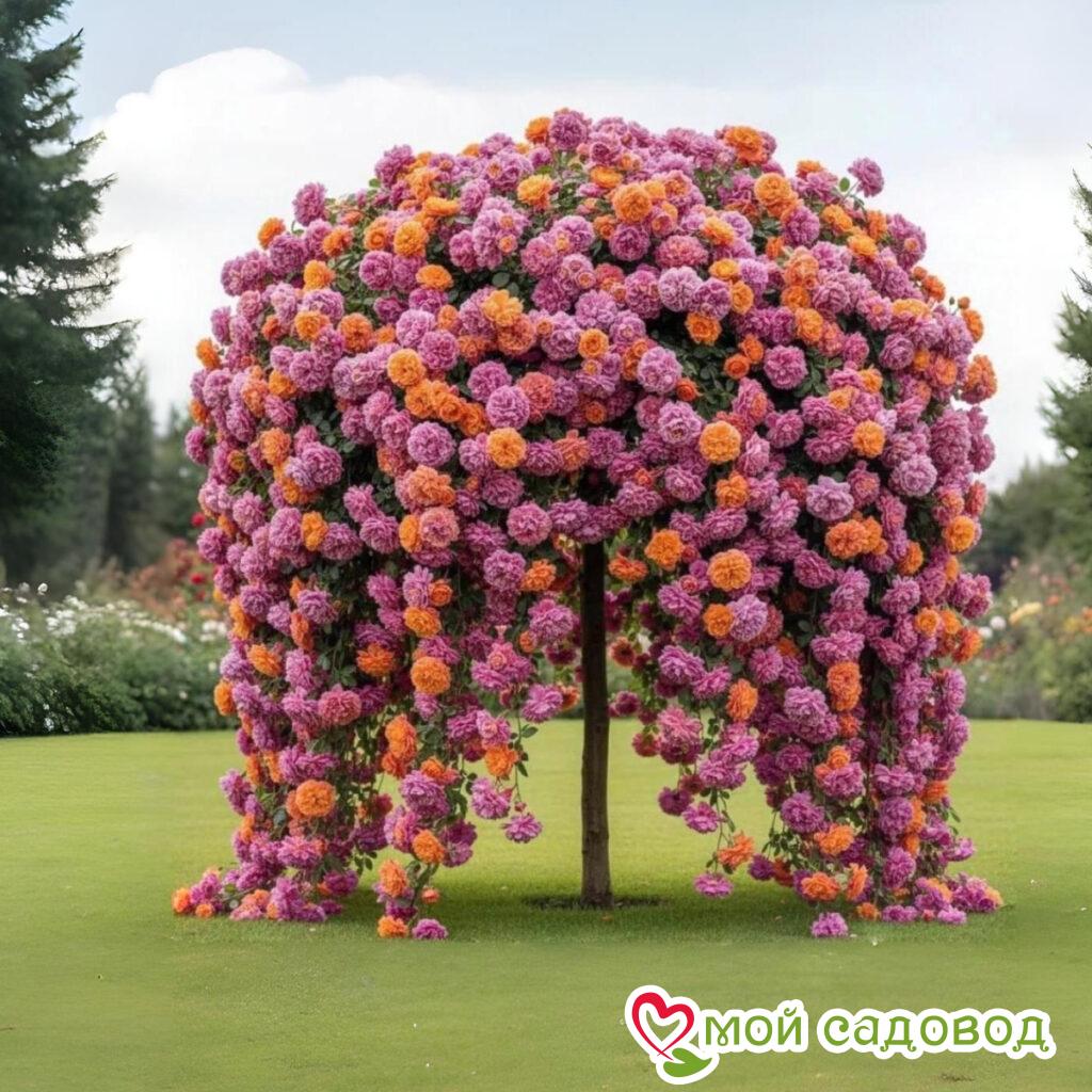 Роза Штамбовая Розовый Бархат